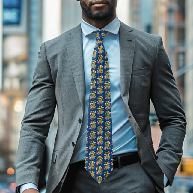 Cravate Dragon chinois vert Koi (Créateur téléchargé)