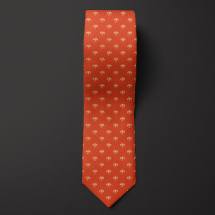 Cravate Dragon orange monochrome