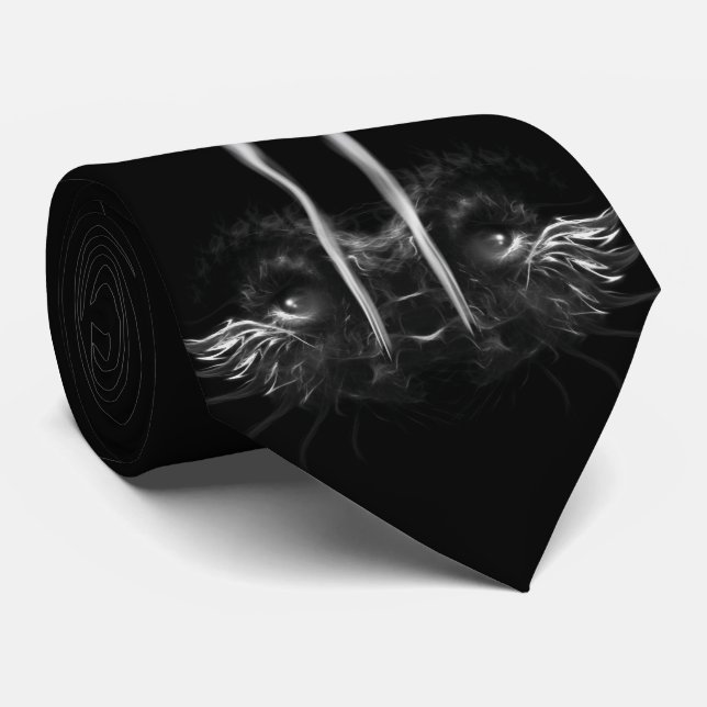 Cravate Dragon Smoke Black (Roulé)