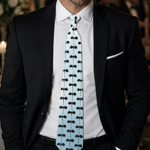 Cravate Dragon Tribal de Vol Noir Fantastique Ciel Bleu