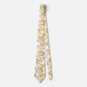 Cravate Dragons d'or Motif Non BG