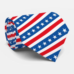 Cravate Drapeau américain patriotique Stars et Stripes
