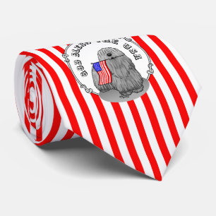 Cravate Drapeau américain patriotique USA Puli Dog (gris)