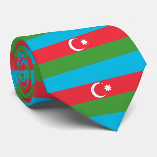 Cravate Drapeau Azerbaïdjan (Roulé)