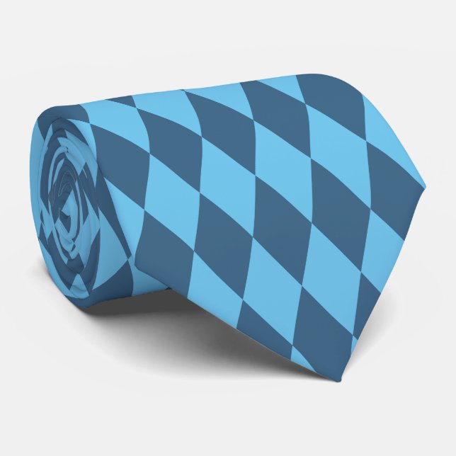 Cravate Drapeau bleu Bavaria Rhombus Motif (Roulé)