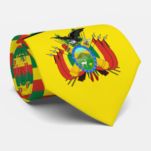 Cravate Drapeau bolivien et armoiries, Drapeau de la Boliv