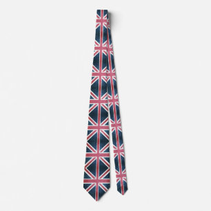 Cravate Drapeau britannique grunge Royaume-Uni Union Jack