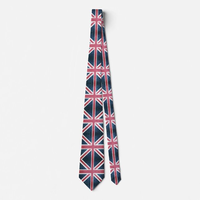 Cravate Drapeau britannique grunge Royaume-Uni Union Jack (Devant)