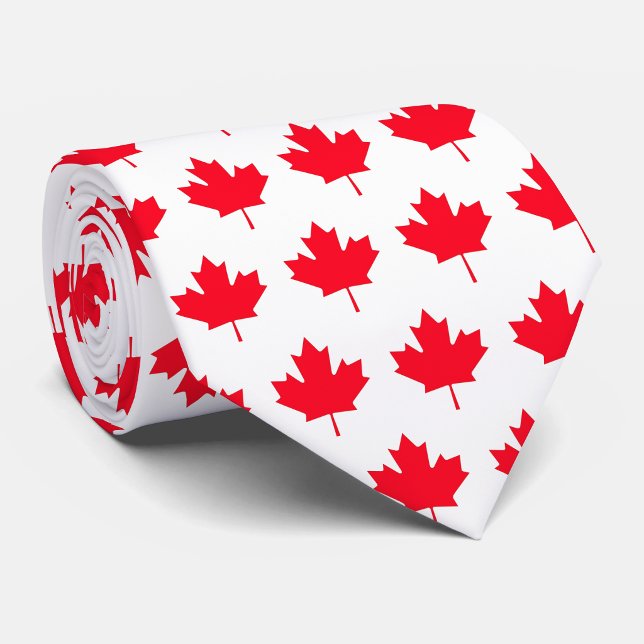 Cravate Drapeau canadien. CANADA. Patriotique.  (Créateur téléchargé)