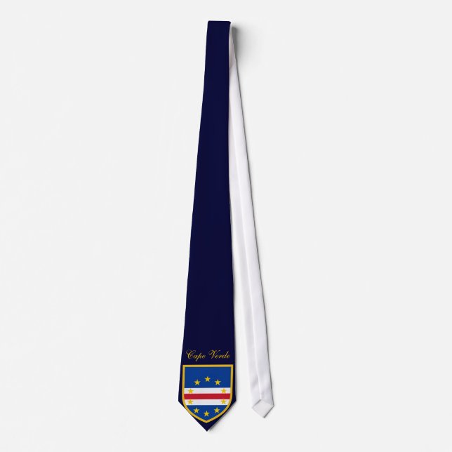 Cravate Drapeau Cap-Vert personnalisé (Devant)