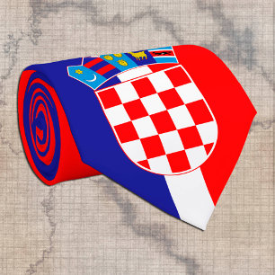 Cravate Drapeau croate & Voyage Croatie, affaires / sports