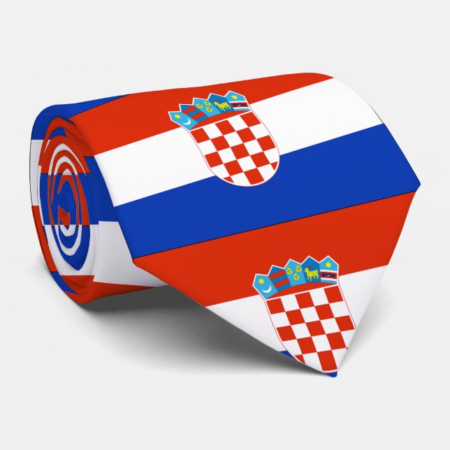Cravate Drapeau Croatie (Roulé)