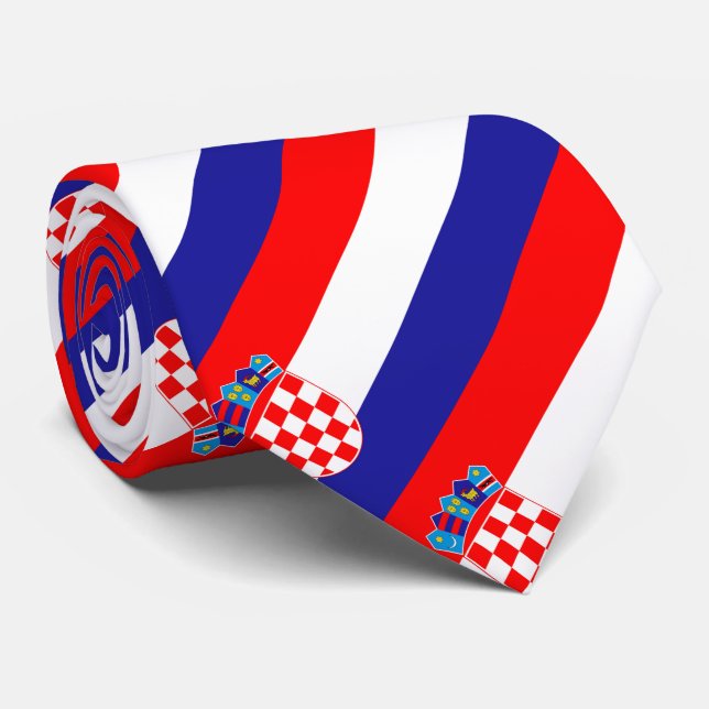 Cravate Drapeau Croatie (Roulé)