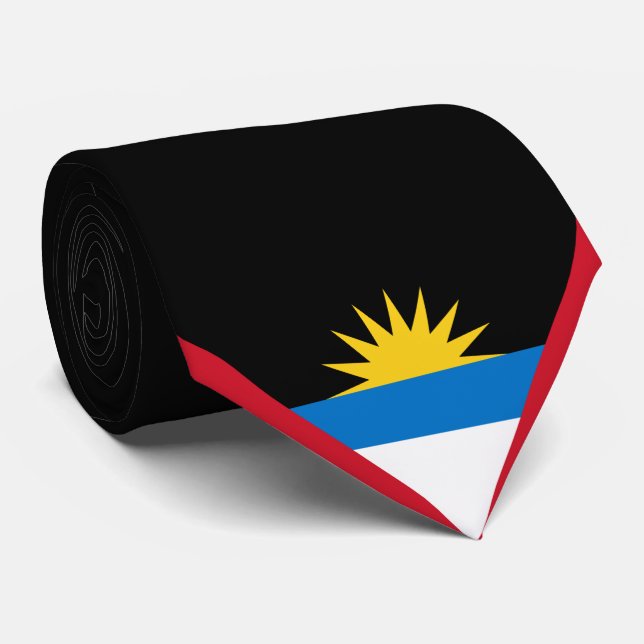 Cravate Drapeau d'Antigua-et-Barbuda (Roulé)