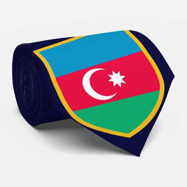 Cravate Drapeau d'Azerbaïdjan personnalisé (Roulé)