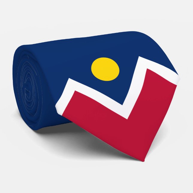 Cravate Drapeau de Denver (Colorado, USA) (Roulé)
