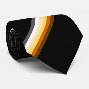 Cravate Drapeau de fierté gay bear stylé noir
