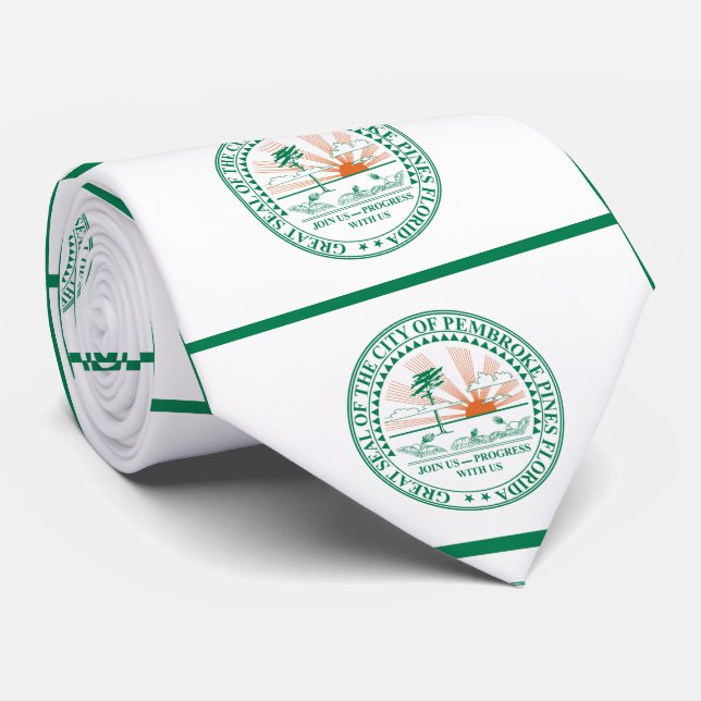 Cravate Drapeau de Fort Pembroke Pines, Floride (Roulé)