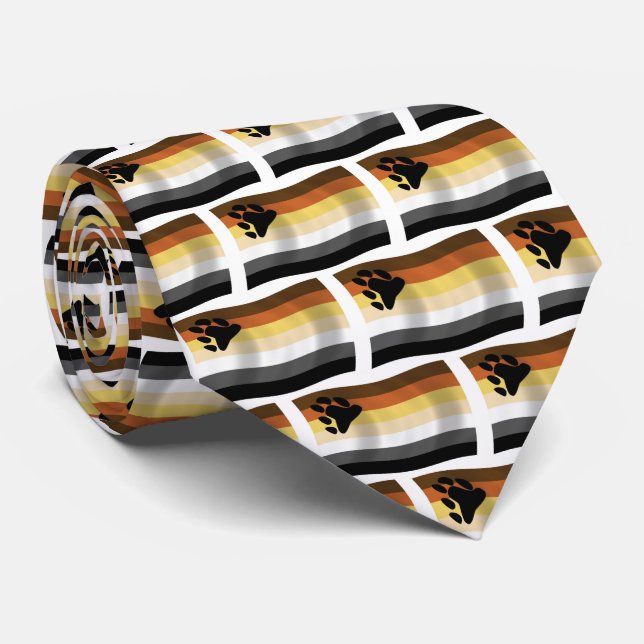 Cravate Drapeau de fraternité de l'ours à nouer (Roulé)