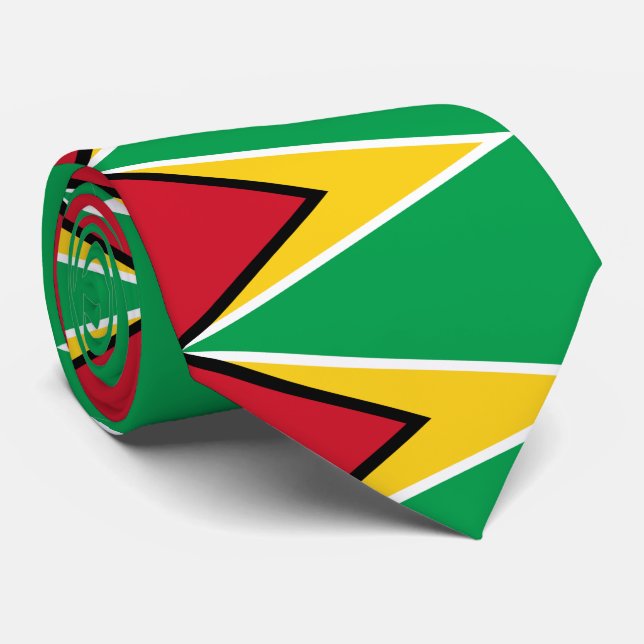 Cravate Drapeau de Guyana (Roulé)