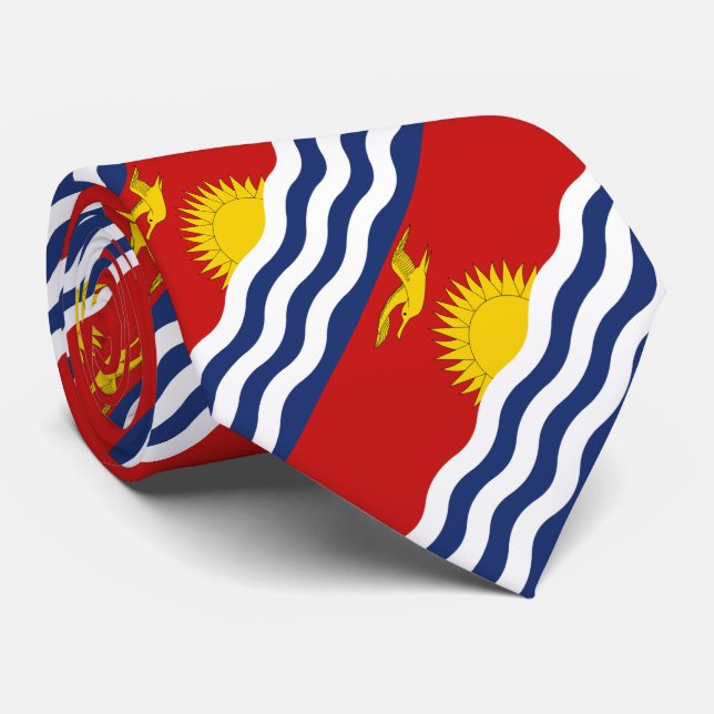 Cravate Drapeau de Kiribati (Roulé)