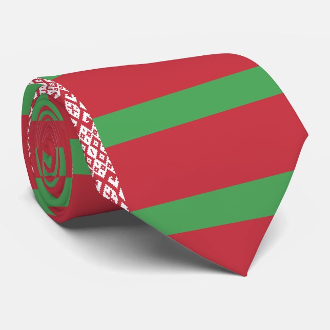 Cravate drapeau de la Biélorussie (Roulé)