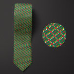 Cravate Drapeau de la Dominique Motif<br><div class="desc">Drapeau de la Dominique Motif Necktie met en valeur les couleurs nationales du pays de loin en utilisant un design habile en angle. Après un examen plus attentif,  le motif reproductible et transparent de minuscules drapeaux présente la bannière nationale du pays d'une manière esthétique et agréable.</div>