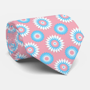 Cravate Drapeau de la fierté transgenre / motif de fleur 
