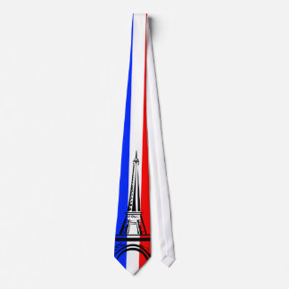 Cravate Drapeau de la France avec Tour Eiffel