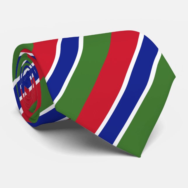 Cravate Drapeau de la Gambie (Roulé)