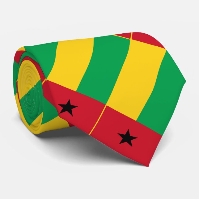 Cravate Drapeau de la Guinée Bissau (Roulé)