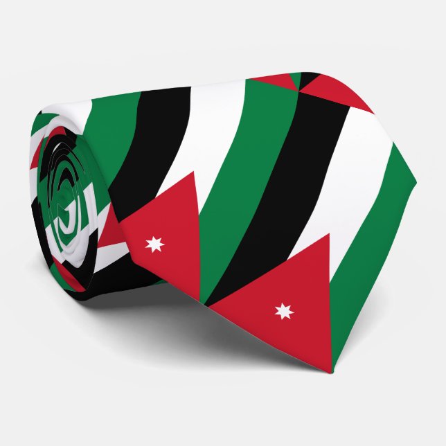 Cravate Drapeau de la Jordanie (Roulé)