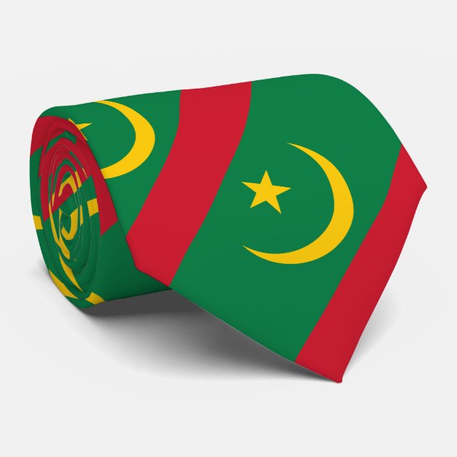 Cravate Drapeau de la Mauritanie (Roulé)