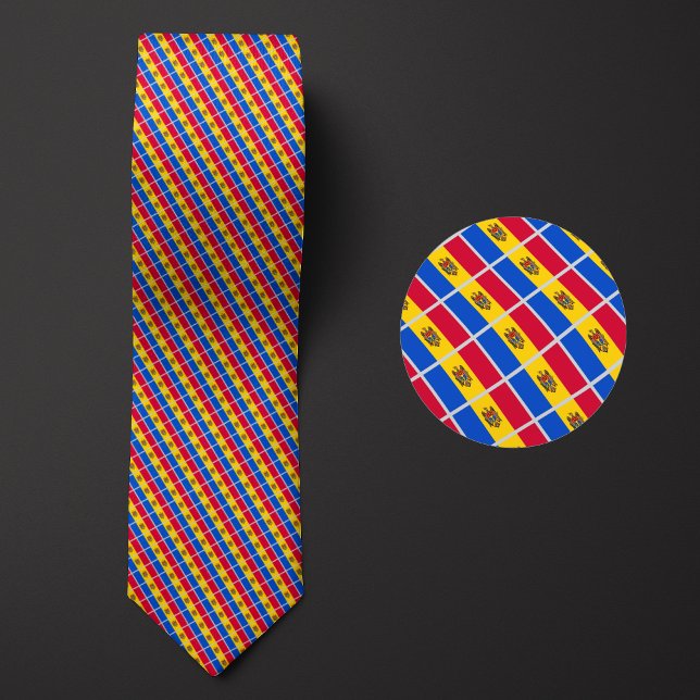 Cravate Drapeau de la Moldavie Motif (Créateur téléchargé)
