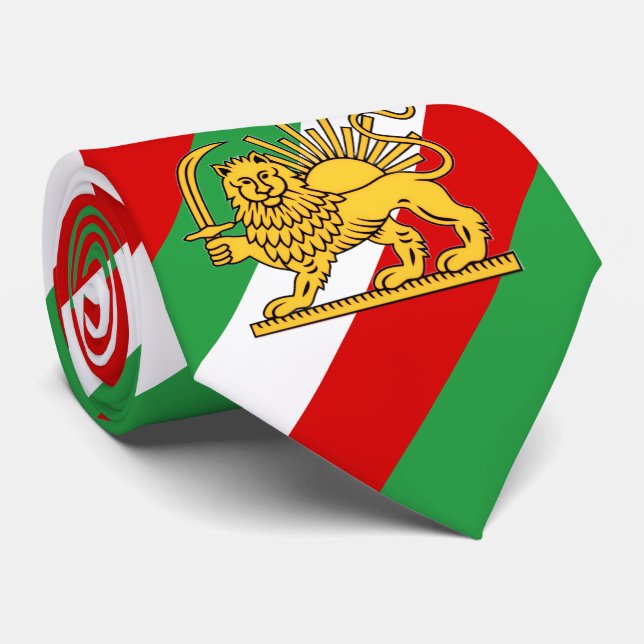 Cravate Drapeau de la monarchie constitutionnelle d'Iran t (Roulé)