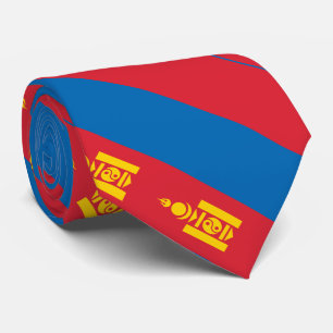 Cravate Drapeau de la Mongolie