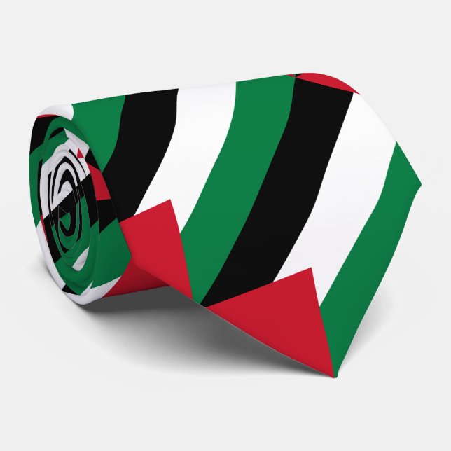 Cravate Drapeau de la Palestine (Roulé)