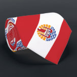 Cravate Drapeau de la Polynésie française<br><div class="desc">Drapeau patriotique de Polynésie française.</div>