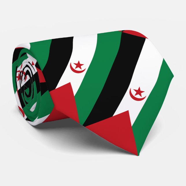 Cravate Drapeau de la République arabe sahraouie démocrati (Roulé)
