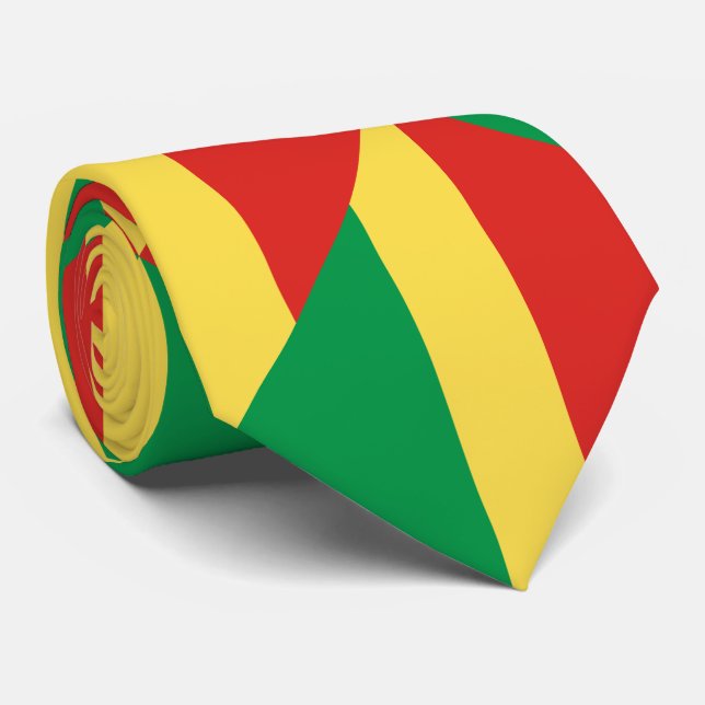 Cravate Drapeau de la République du Congo (Roulé)