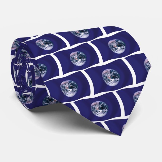 Cravate Drapeau de la Terre Tie (Roulé)