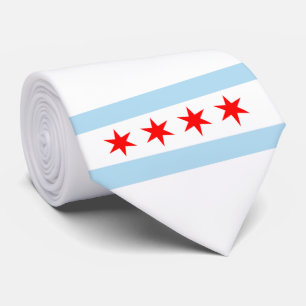Cravate Drapeau de la ville de Chicago (Illinois)