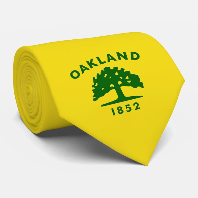 Cravate Drapeau de la ville d'Oakland (Californie) (Roulé)