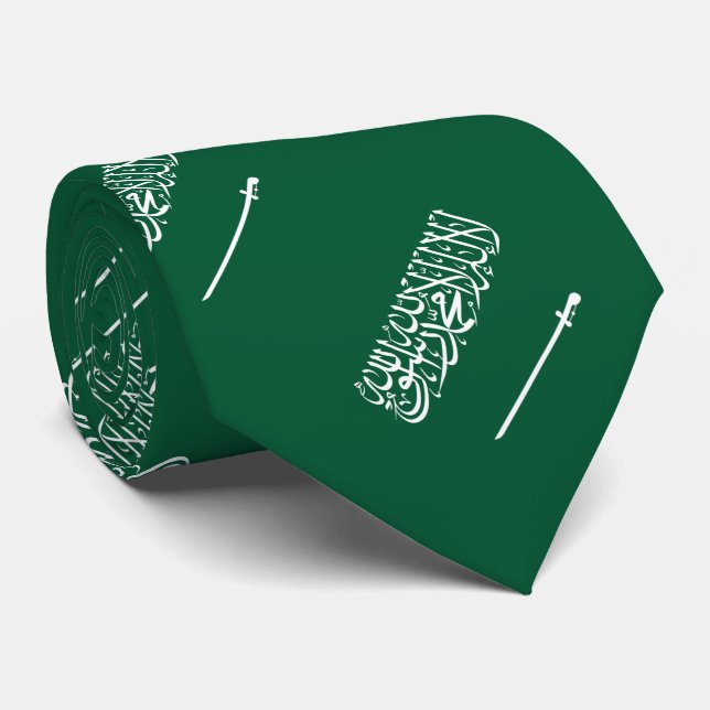 Cravate Drapeau de l'Arabie saoudite (Roulé)