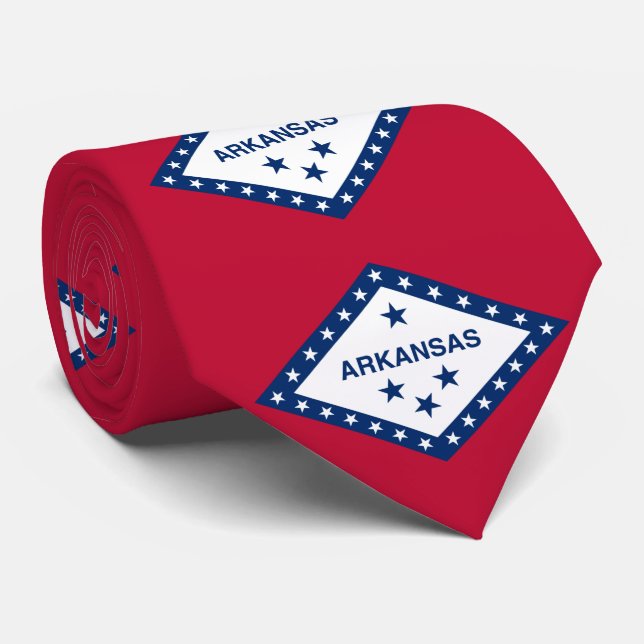 Cravate Drapeau de l'Arkansas (Roulé)
