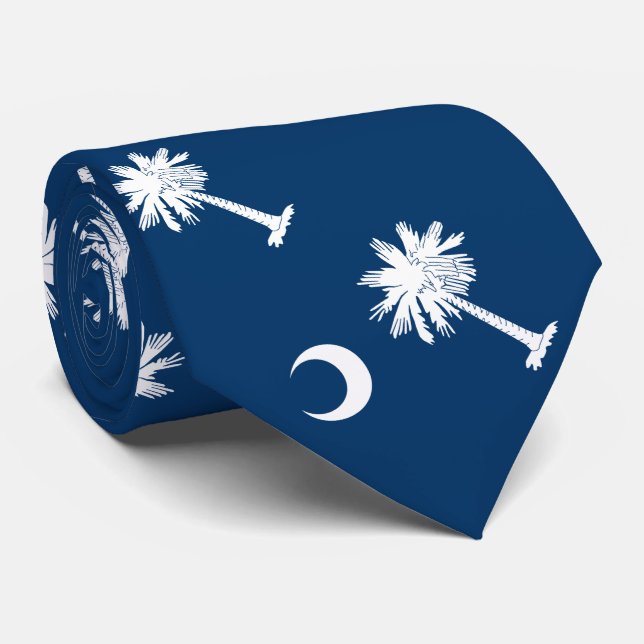 Cravate Drapeau de l'État de Caroline du Sud (Roulé)