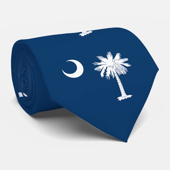 Cravate Drapeau de l'État de Caroline du Sud (Roulé)