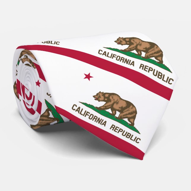 Cravate Drapeau de l'État de la République de Californie (Roulé)