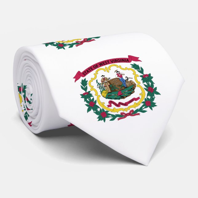 Cravate Drapeau de l'État de Virginie occidentale (Roulé)