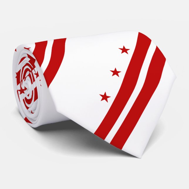 Cravate Drapeau de l'État de Washington DC (Roulé)